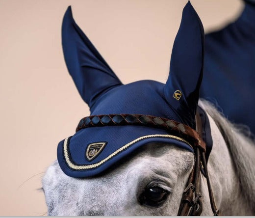 Cavallo Helima Fly Hood – Cappuccio Anti-Mosche Per Cavalli, Taglia Unica Blu Scuro